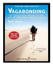 eBook Vagabonding An Uncommon Guide to the Art of Long-Term World Travel Free eBook
