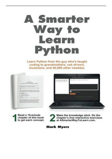 PDF Download A Smarter Way to Learn Python Learn it faster. Remember it longer. Free books