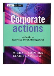 PDF Download Corporate Actions A Guide to Securities Event Management The Wiley Finance Series Free