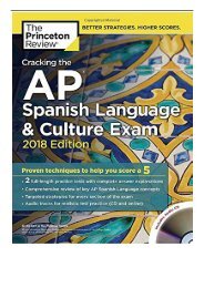 PDF Download Cracking the AP Spanish Language and Culture Exam with Audio CD 2018 Edition College Test