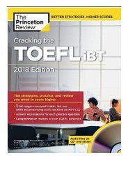 PDF Download Cracking the TOEFL Ibt with Audio CD 2018 Edition College Test Preparation Free eBook