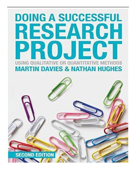 PDF Download Doing a Successful Research Project Using Qualitative or Quantitative Methods Free books