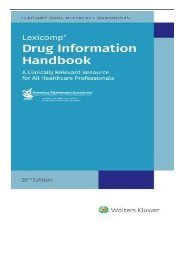 PDF Download Drug Information Handbook 26th edition Free books