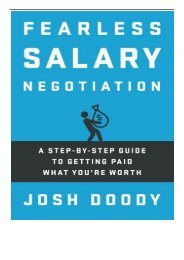 PDF Download Fearless Salary Negotiation A step-by-step guide to getting paid what you're worth Free