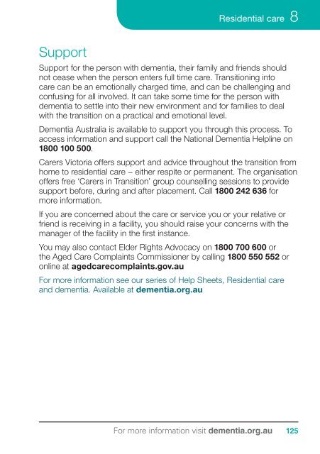 Dementia Australia | The Dementia Guide