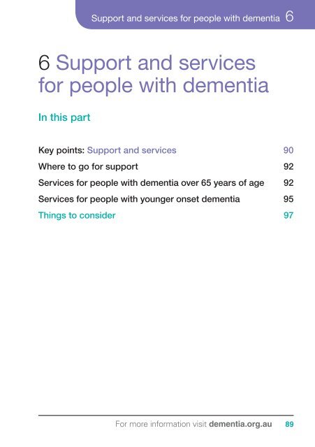 Dementia Australia | The Dementia Guide