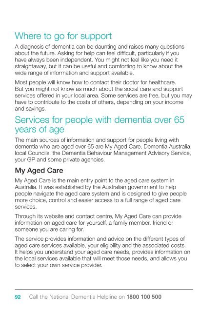 Dementia Australia | The Dementia Guide