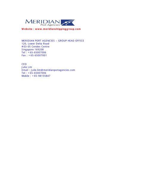 Pt Starline Logistics Meridian Shipping Services Group