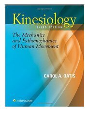 PDF Download Kinesiology The Mechanics and Pathomechanics of Human Movement Free eBook