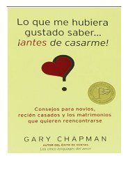 PDF Download Lo Que Me Hubiera Gustado Saber Antes de Casarme Free books