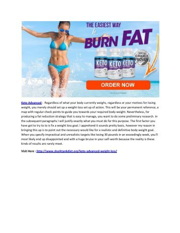 keto Advanced - Increase The Matabolic State To Burn The Fat