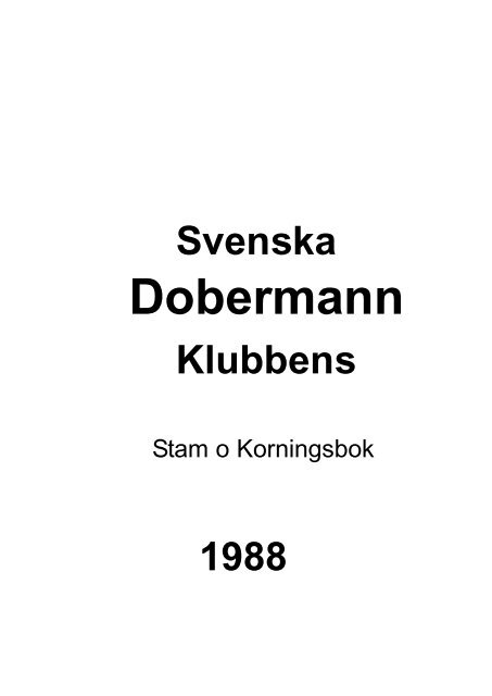 Svenska Dobermann Klubbens