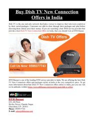 Dish TV New Connection Offers in India