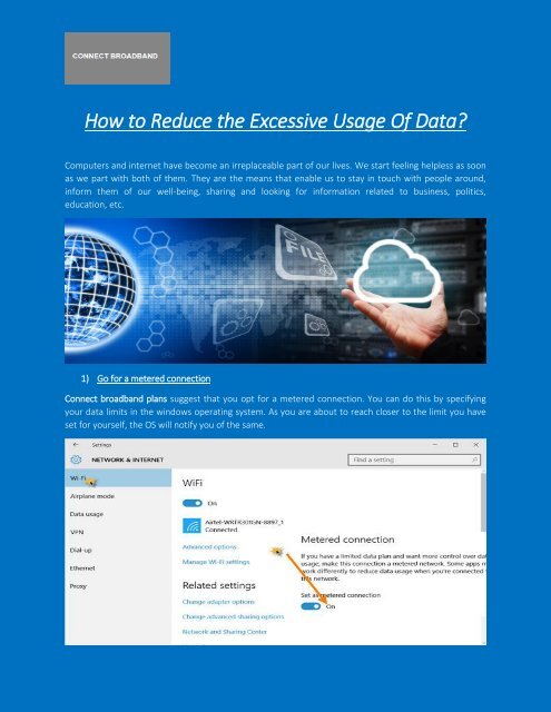Excessive Usage How to Reduce The Excessive Usage Of Data