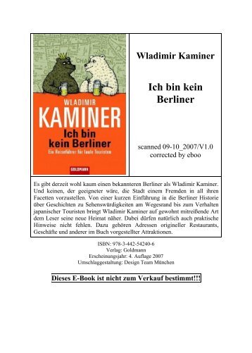 Wladimir Kaminer Ich bin kein Berliner