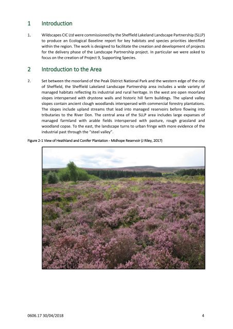 Sheffield Lakeland Landscape Conservation Action Plan