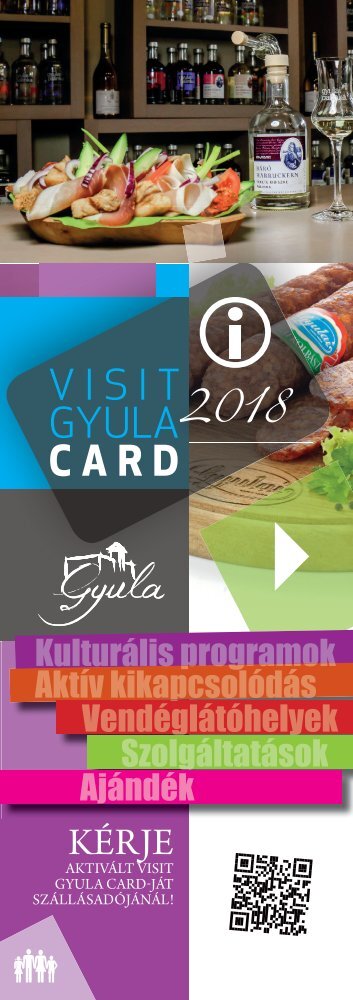 Visit Gyula Card Magazin 2018 Szolgáltatások