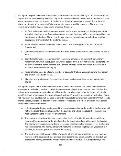 Vision, Mission, and Guiding Principles for SCUHS