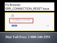 Fix Browser ERR_CONNECTION_RESET Issue 1-800-240-2551