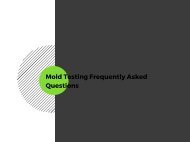 Mold Testing Frequently Asked Questions