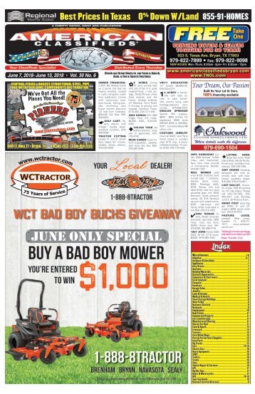 American Classifieds/Thrifty Nickel  June 7th Edition Bryan/College Station