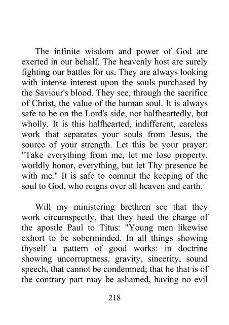 Testimonies to Ministers and Gospel Workers - Ellen G. White