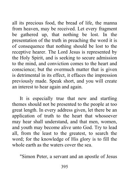 Testimonies to Ministers and Gospel Workers - Ellen G. White