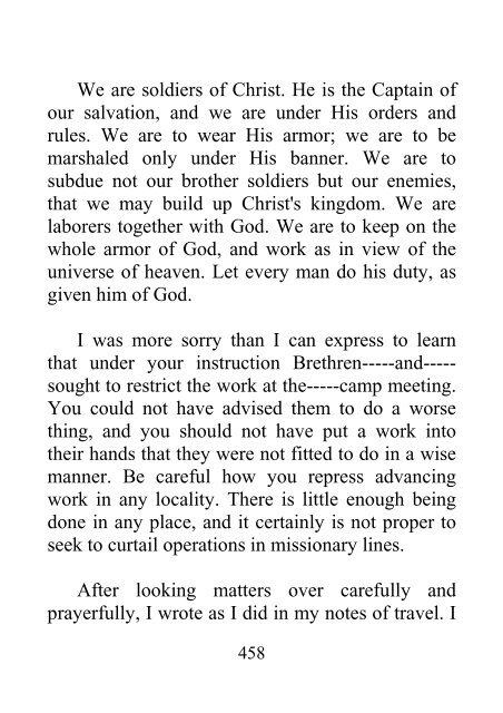 Testimonies to Ministers and Gospel Workers - Ellen G. White