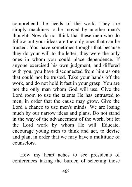 Testimonies to Ministers and Gospel Workers - Ellen G. White