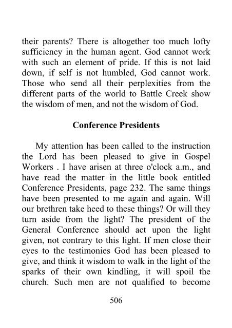 Testimonies to Ministers and Gospel Workers - Ellen G. White