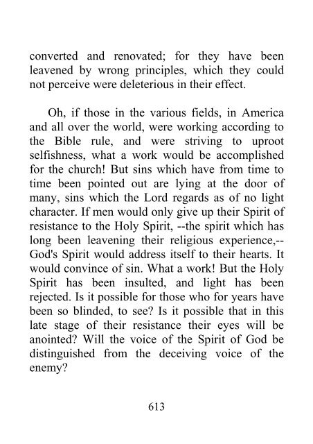 Testimonies to Ministers and Gospel Workers - Ellen G. White