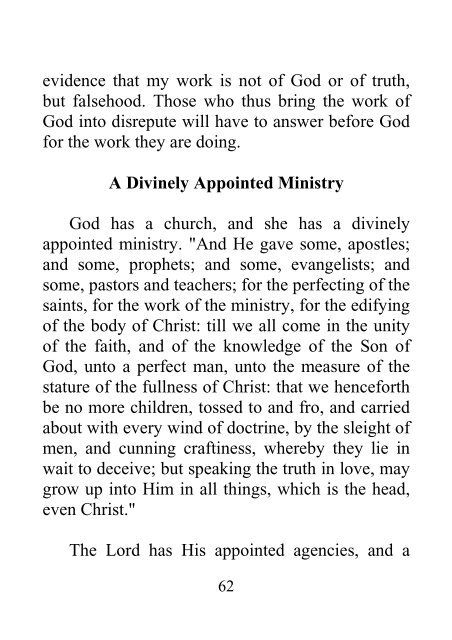 Testimonies to Ministers and Gospel Workers - Ellen G. White