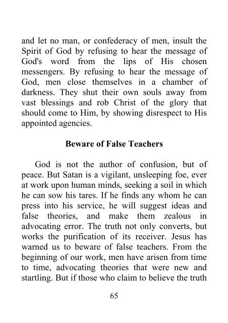 Testimonies to Ministers and Gospel Workers - Ellen G. White