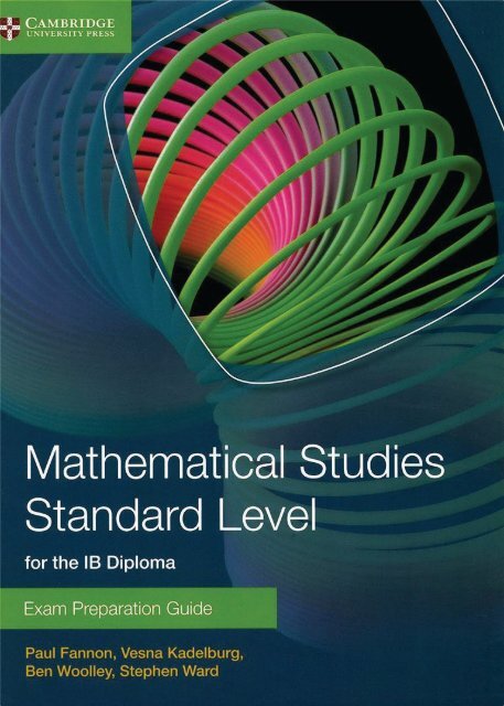 9781107631847, Mathematical Studies Standard Level for the IB Diploma Exam Preparation Guide SAMPLE40