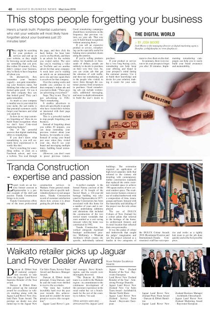 Waikato Business News May/June 2018