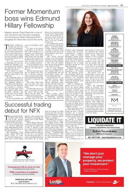 Waikato Business News May/June 2018