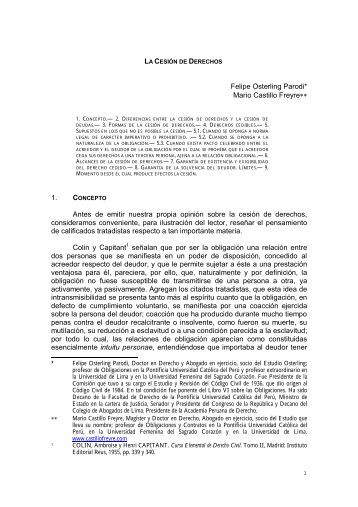 Cesión de derechos y subrogación. la diferencia entre 