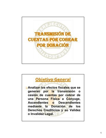 transmisión de cuentas por cobrar por donación - Interejecutivos