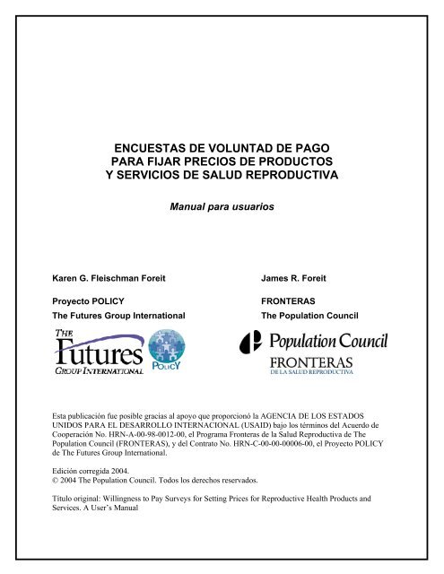 Encuestas de voluntad de pago para fijar precios de productos y ...