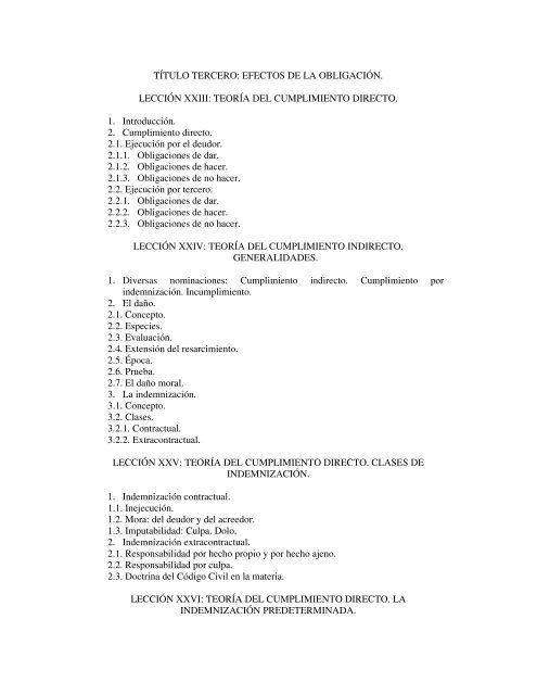 Derecho Civil (Obligaciones) - Facultad de Derecho - Universidad ...