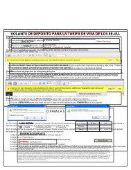 VOLANTE DE DEPÓSITO PARA LA TARIFA DE VISA DE LOS EE.UU.