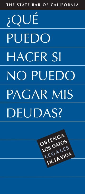 ¿QUÉ PUEDO HACER SI NO PUEDO PAGAR MIS DEUDAS?