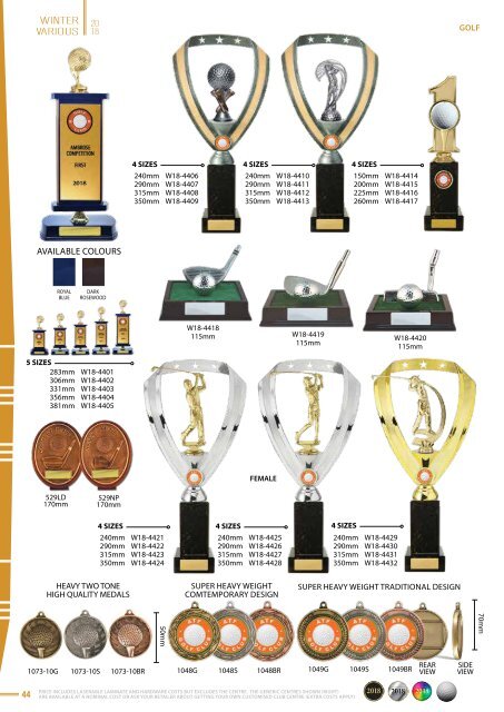 Diff Trophies Winter 2018