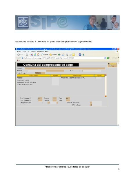 IMPRESIÓN DE COMPROBANTES DE PAGO - issste