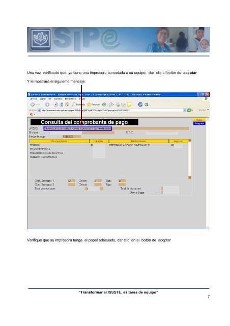 IMPRESIÓN DE COMPROBANTES DE PAGO - issste