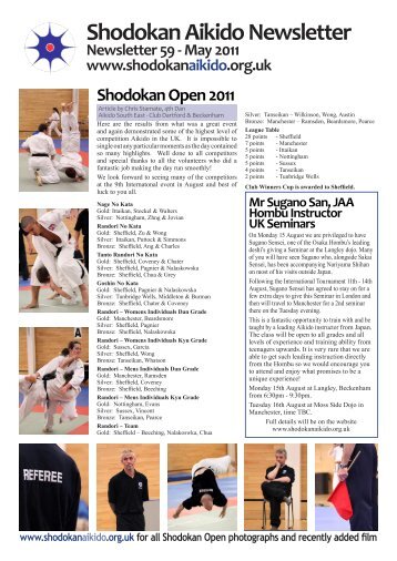Shodokan Aikido Newsletter Newsletter 59 – May 2011 Www