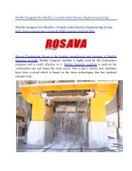 Marble Gangsaw for Marble Granite India Rosava Engineering Group