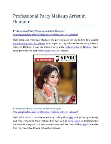 Professional Party Makeup Artist in Udaipur