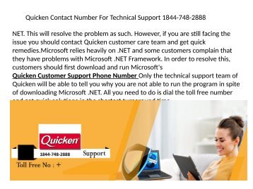 Quicken Customer Support Number 1844-748-2888