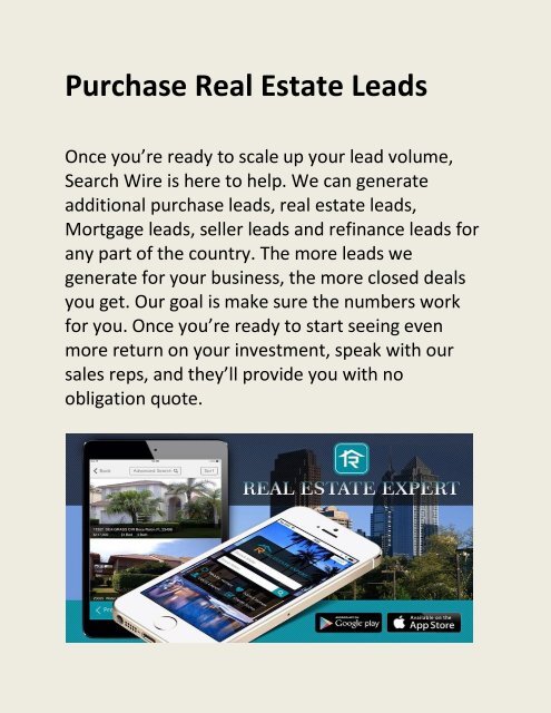 Real Estate Purchase Leads - Searchwire